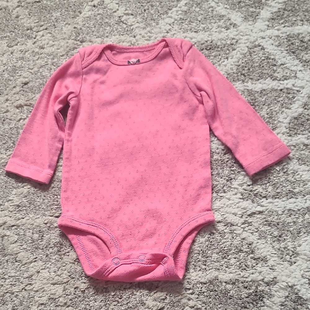 20 for $10 - Carter's 3m Girls Pink Long Sleeve Onesie